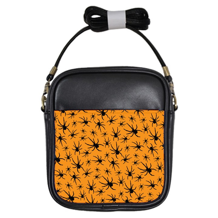 Pattern Halloween Black Spider iCreate Girls Sling Bags