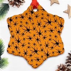 Pattern Halloween Black Spider Icreate Ornament (snowflake)