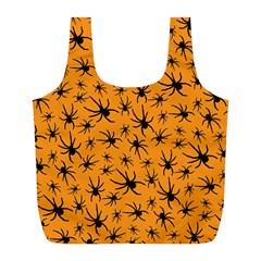 Pattern Halloween Black Spider Icreate Full Print Recycle Bags (l)  by iCreate