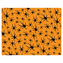 Pattern Halloween Black Spider Icreate Double Sided Flano Blanket (medium)  by iCreate