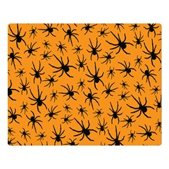 Pattern Halloween Black Spider Icreate Double Sided Flano Blanket (large)  by iCreate