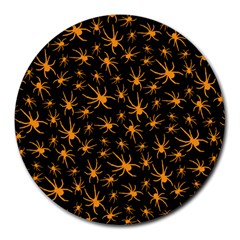 Halloween Spiders Round Mousepads by iCreate