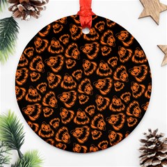 Pattern Halloween Jackolantern Ornament (round) by iCreate