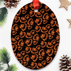 Pattern Halloween Jackolantern Ornament (oval) by iCreate