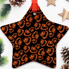 Pattern Halloween Jackolantern Ornament (star)