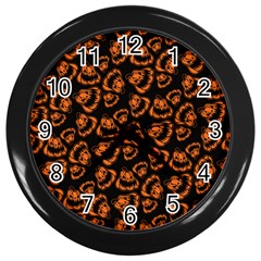 Pattern Halloween Jackolantern Wall Clocks (black) by iCreate