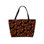 Pattern Halloween Jackolantern Shoulder Handbags Back