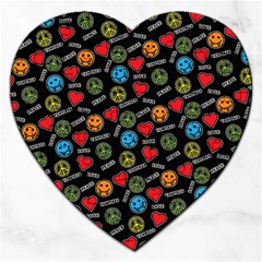 Pattern Halloween Peacelovevampires  Icreate Jigsaw Puzzle (Heart)