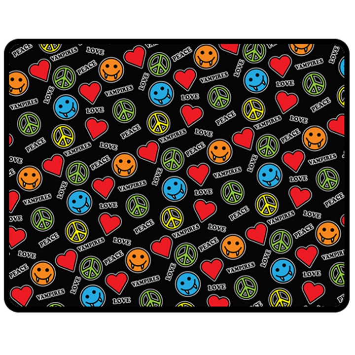 Pattern Halloween Peacelovevampires  Icreate Fleece Blanket (Medium) 