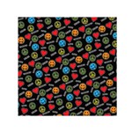 Pattern Halloween Peacelovevampires  Icreate Small Satin Scarf (Square) Front