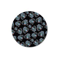 Pattern Halloween Zombies Brains Magnet 3  (Round)