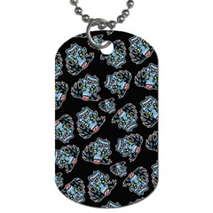 Pattern Halloween Zombies Brains Dog Tag (One Side)