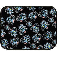 Pattern Halloween Zombies Brains Double Sided Fleece Blanket (Mini) 