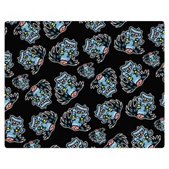 Pattern Halloween Zombies Brains Double Sided Flano Blanket (Medium) 