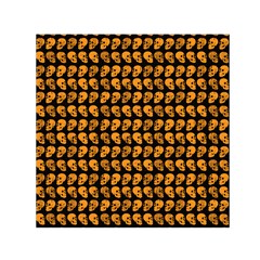 Halloween Color Skull Heads Small Satin Scarf (square) by iCreate