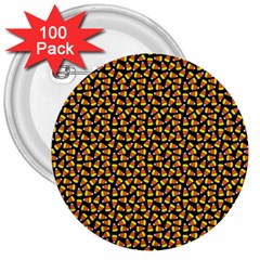 Pattern Halloween Candy Corn   3  Buttons (100 Pack) 