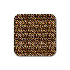 Pattern Halloween Candy Corn   Rubber Coaster (square) 