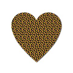 Pattern Halloween Candy Corn   Heart Magnet by iCreate