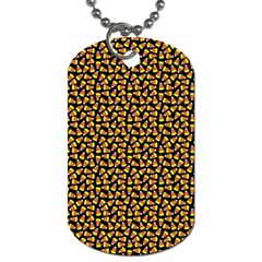 Pattern Halloween Candy Corn   Dog Tag (one Side)