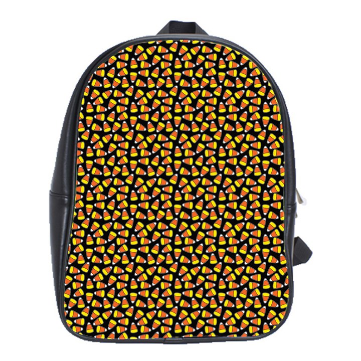 Pattern Halloween Candy Corn   School Bag (Large)