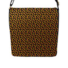 Pattern Halloween Candy Corn   Flap Messenger Bag (l) 