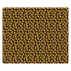 Pattern Halloween Candy Corn   Double Sided Flano Blanket (small) 