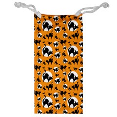 Pattern Halloween Black Cat Hissing Jewelry Bag