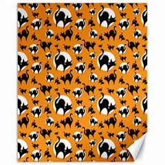 Pattern Halloween Black Cat Hissing Canvas 16  X 20   by iCreate