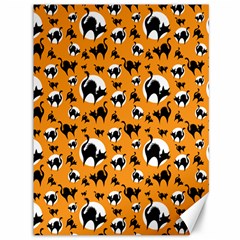 Pattern Halloween Black Cat Hissing Canvas 36  X 48   by iCreate