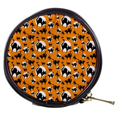 Pattern Halloween Black Cat Hissing Mini Makeup Bags by iCreate