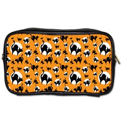 Pattern Halloween Black Cat Hissing Toiletries Bags 2-side by iCreate