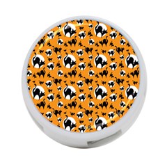 Pattern Halloween Black Cat Hissing 4-port Usb Hub (one Side) by iCreate