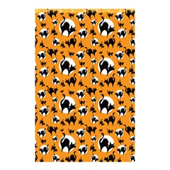 Pattern Halloween Black Cat Hissing Shower Curtain 48  X 72  (small)  by iCreate