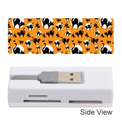 Pattern Halloween Black Cat Hissing Memory Card Reader (stick)  by iCreate