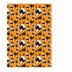 Pattern Halloween Black Cat Hissing Large Garden Flag (two Sides) by iCreate