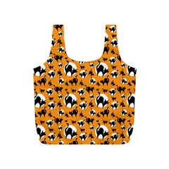 Pattern Halloween Black Cat Hissing Full Print Recycle Bags (s)  by iCreate