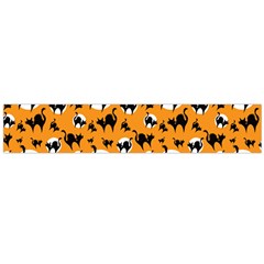 Pattern Halloween Black Cat Hissing Flano Scarf (large) by iCreate