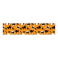 Pattern Halloween Black Cat Hissing Velvet Scrunchie by iCreate