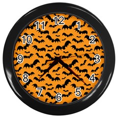 Pattern Halloween Bats  Icreate Wall Clocks (black)