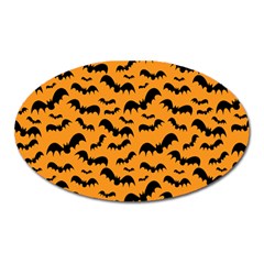 Pattern Halloween Bats  Icreate Oval Magnet by iCreate