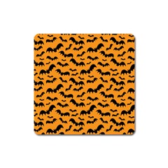 Pattern Halloween Bats  Icreate Square Magnet by iCreate