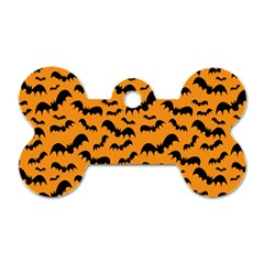 Pattern Halloween Bats  Icreate Dog Tag Bone (two Sides) by iCreate