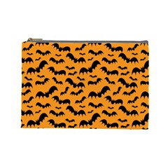 Pattern Halloween Bats  Icreate Cosmetic Bag (large)  by iCreate