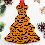 Pattern Halloween Bats  Icreate Christmas Tree Ornament (Two Sides) Front