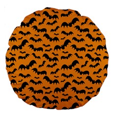 Pattern Halloween Bats  Icreate Large 18  Premium Round Cushions by iCreate