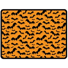 Pattern Halloween Bats  Icreate Double Sided Fleece Blanket (large)  by iCreate