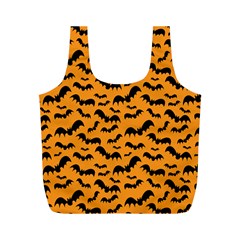 Pattern Halloween Bats  Icreate Full Print Recycle Bags (m)  by iCreate