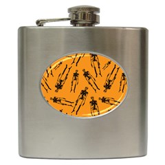 Halloween Skeletons  Hip Flask (6 Oz) by iCreate