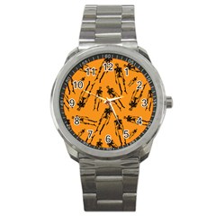 Halloween Skeletons  Sport Metal Watch by iCreate