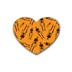 Halloween Skeletons  Heart Coaster (4 pack)  Front